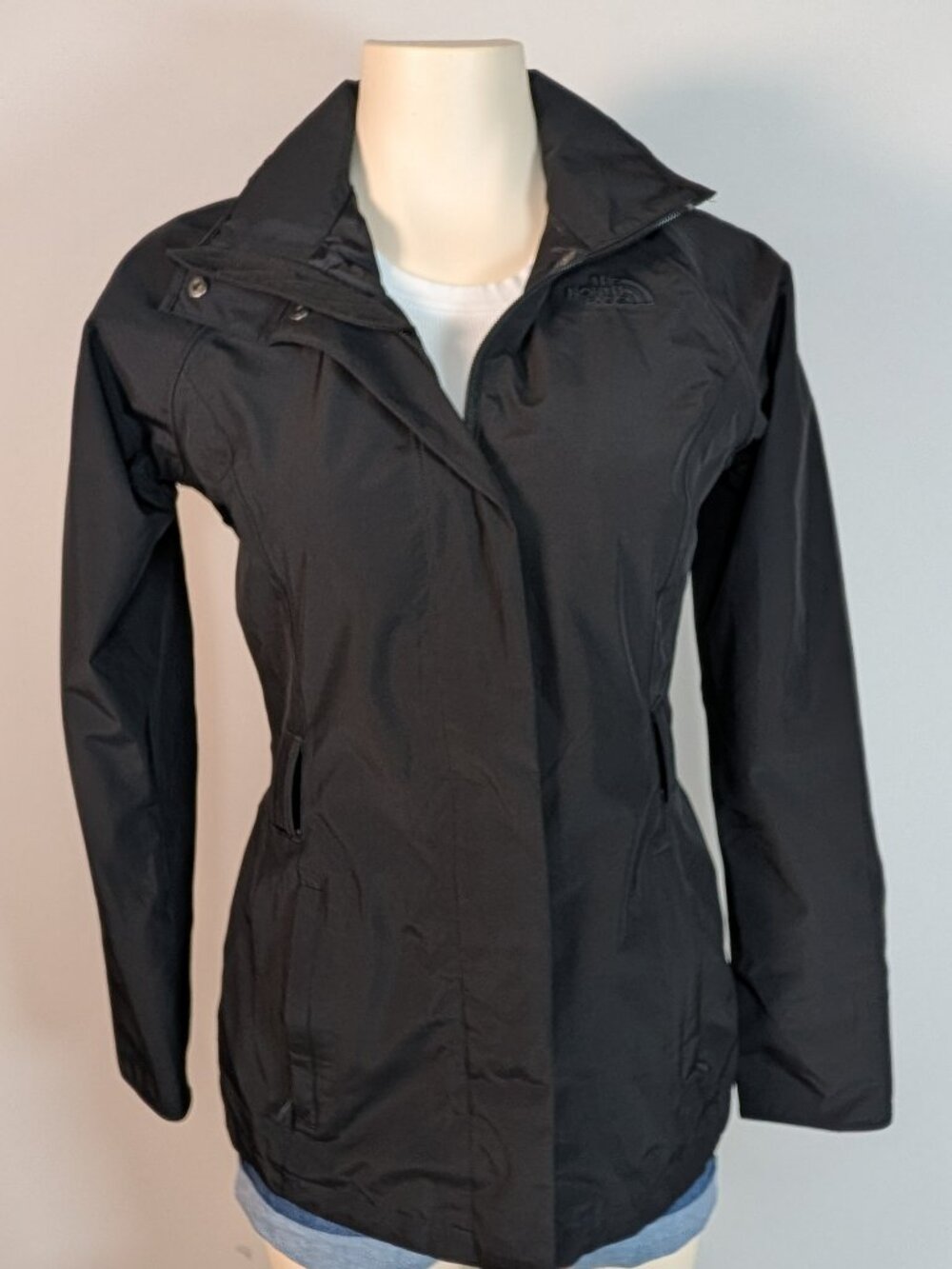 The North Face Women's Black Hooded Trench Rain Jacket XS